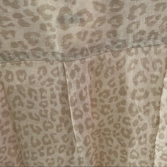 GAP linen loose fitting leopard print shirt size S - Picture 7 of 10
